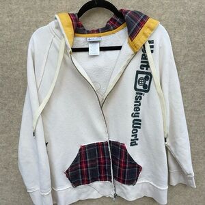 Walt Disney World Womens 40th Anniversary jacket 1X cream ivory full zip